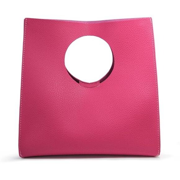 Vintage Minimalist Style Soft Pu Leather Handbag Clutch Small Tote - Picture 7 of 7